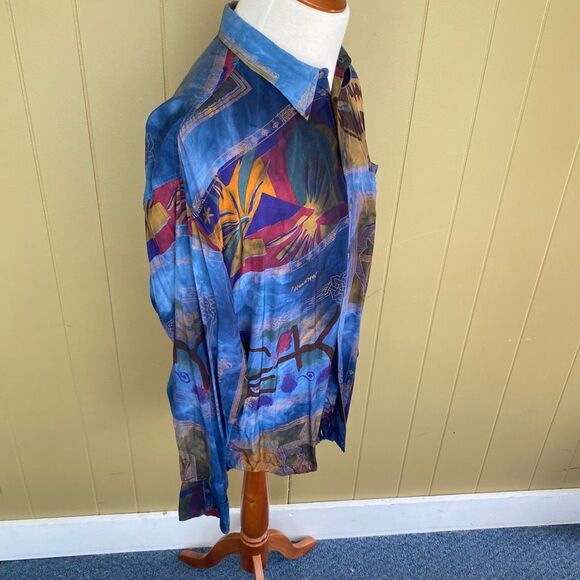 Greg Simon Koko Classic men L/XL longsleeve Hawaiian button down shirt - Picture 5 of 12